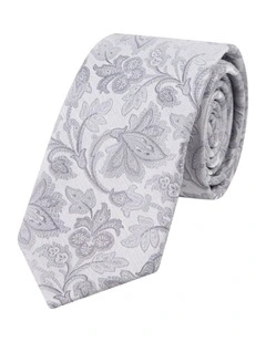 Vernazza Floral 6.5 Cm Tie in Silver