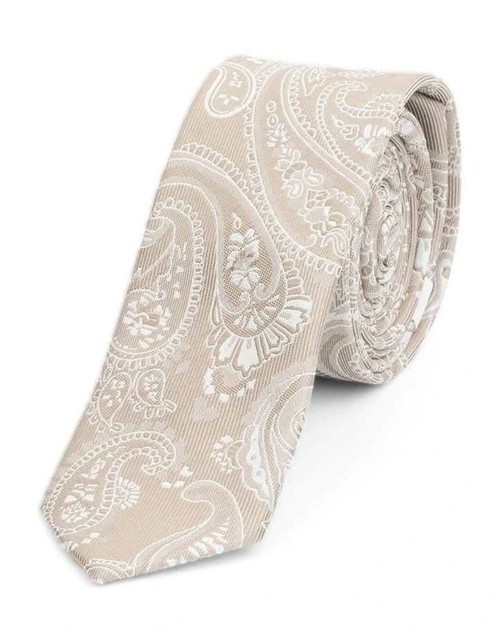Puglia Paisley Tie 5cm in Natural image 1
