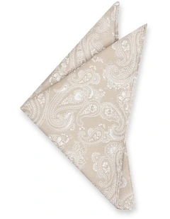 Puglia Paisley Pocket Square in Natural