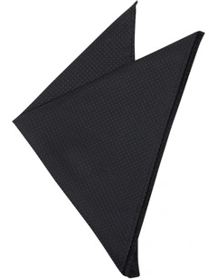 College Textured Pocket Square in Black