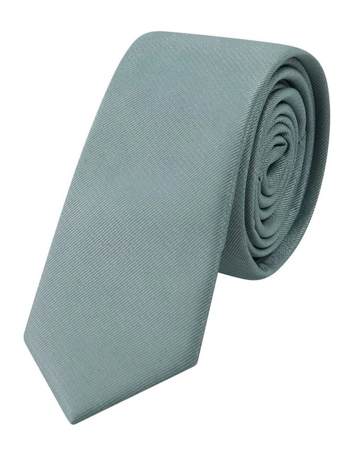 Trapani Plain 5 Cm Tie in Sage image 1