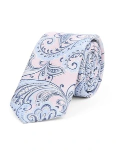 Messina Paisley Tie 6.5cm in Pink