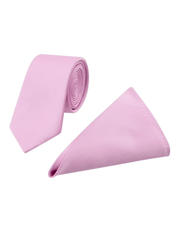 Self Stripe Tie Set Pack Of 2 in Lolly Pink image 1