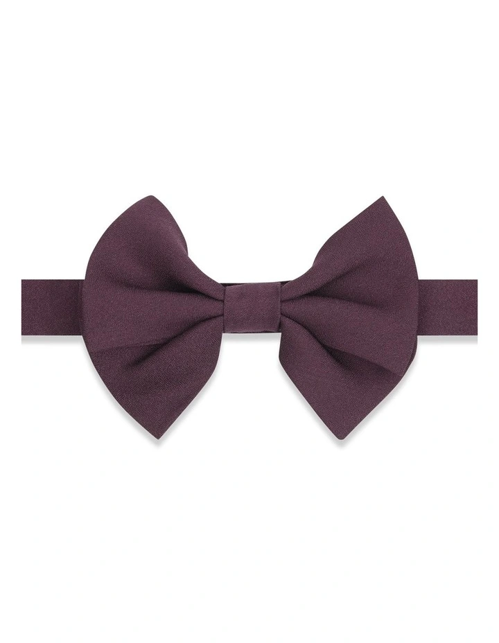 Premium Silk Bow Tie in Burgundy image 1