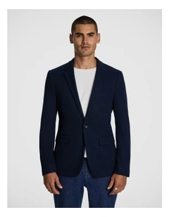 Power Knit Blazer in Navy