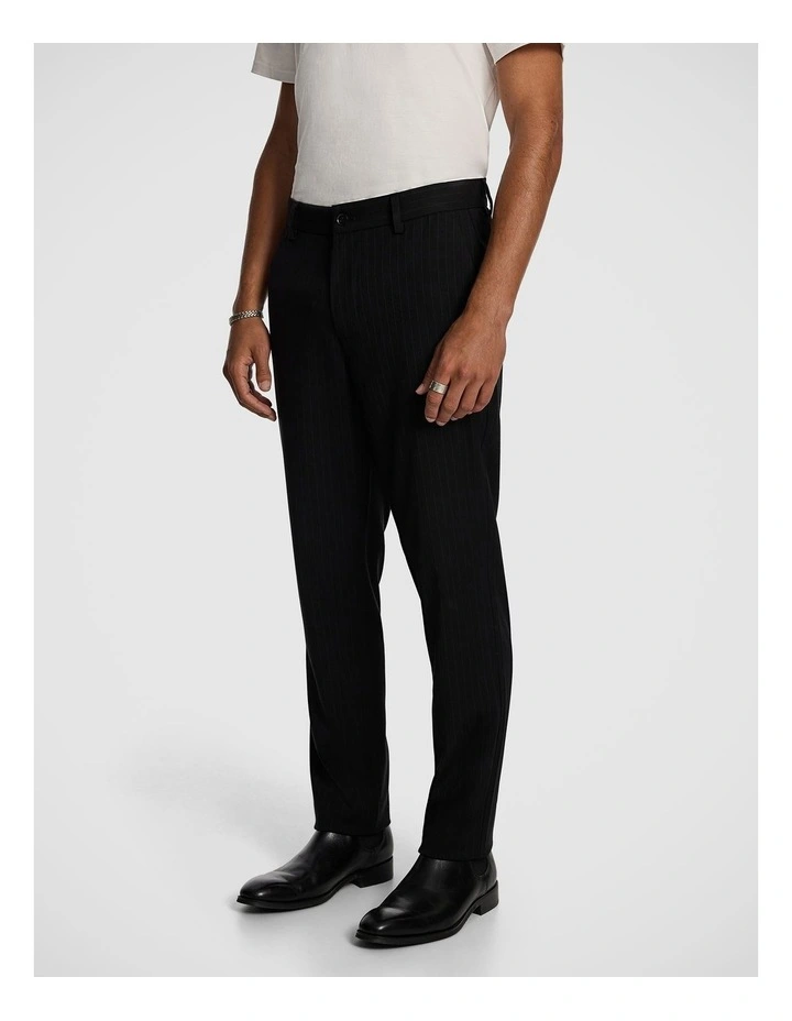 Velocity Pinstripe Regular Chino in Black image 3