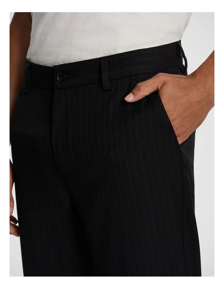 Velocity Pinstripe Regular Chino in Black image 4
