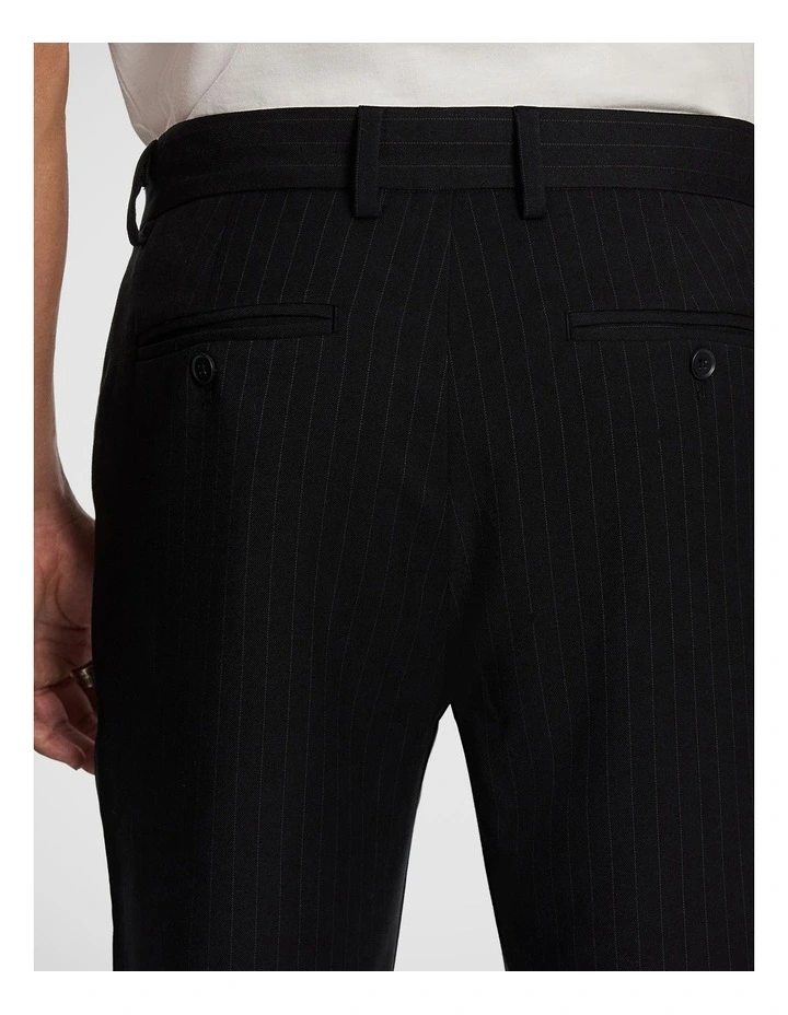 Velocity Pinstripe Regular Chino in Black image 5