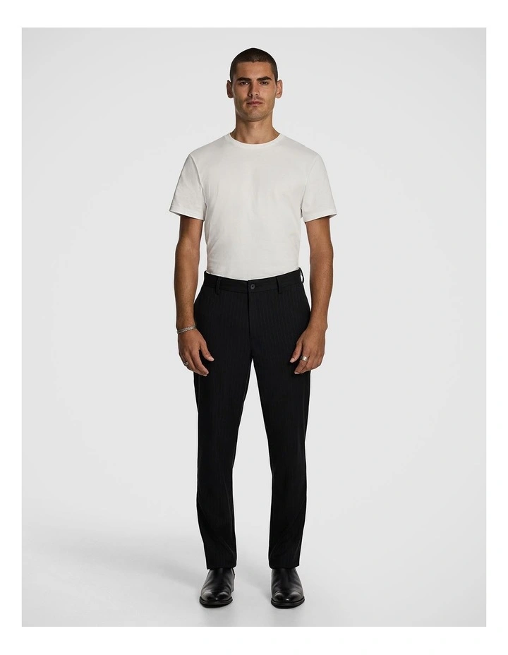 Velocity Pinstripe Regular Chino in Black image 6