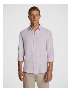 West Hampton Pure Linen Shirt in Lilac