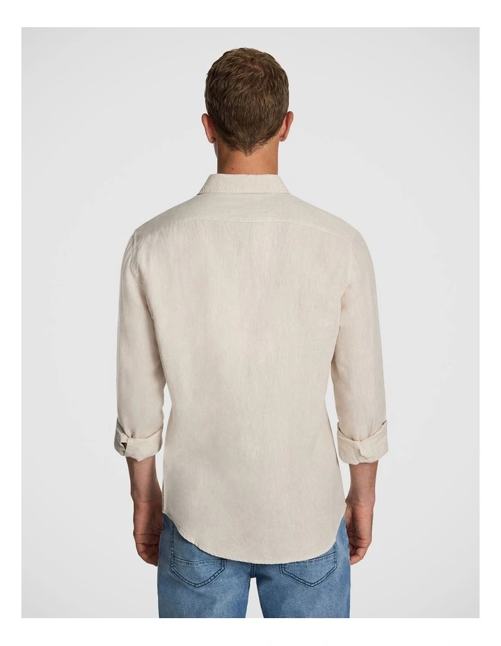 West Hampton Pure Linen Shirt in Natural image 2
