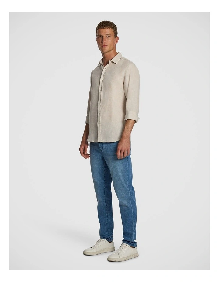 West Hampton Pure Linen Shirt in Natural image 4