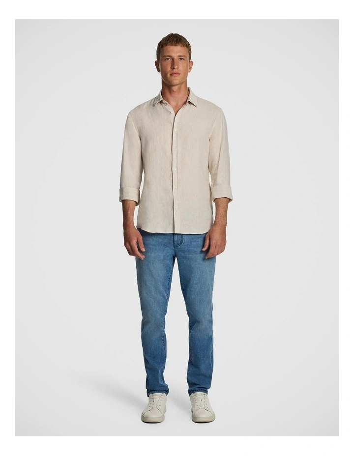West Hampton Pure Linen Shirt in Natural image 5