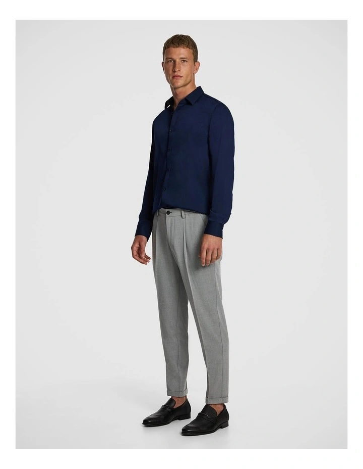 Heathcoat Slim Bamboo Shirt in Dark Blue image 4