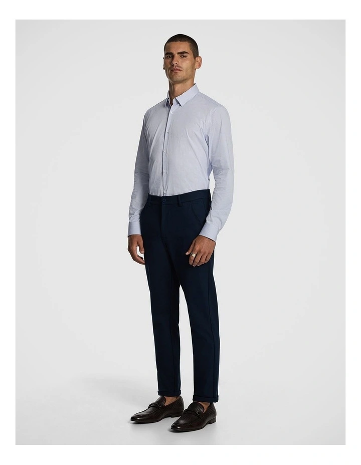 Irwin Check Bamboo Blend Slim Shirt in Light Blue image 4