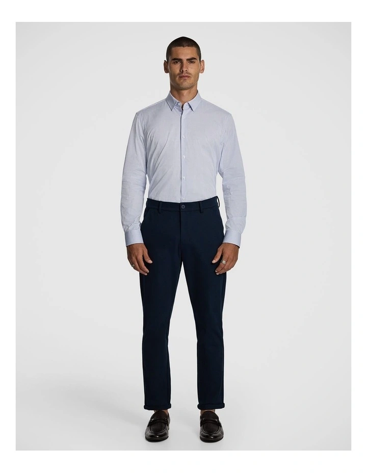 Irwin Check Bamboo Blend Slim Shirt in Light Blue image 5