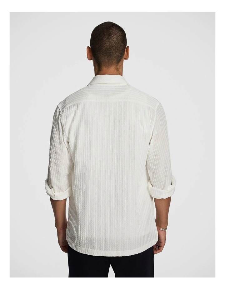 Bodhi Textured Shirt in White image 2