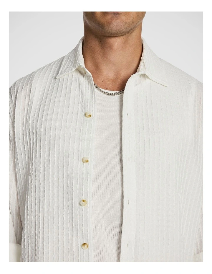 Bodhi Textured Shirt in White image 3