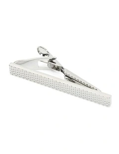 Textured 5 Cm Tie Bar in Silver