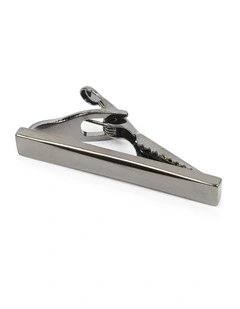 Polished 4 Cm Tie Bar in Gunmetal