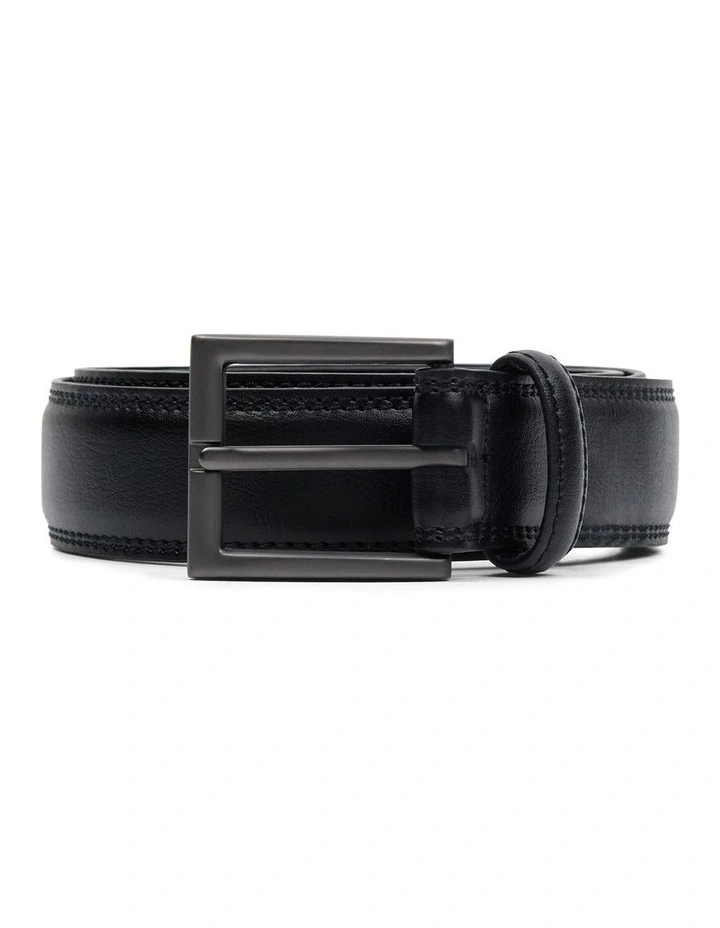 Nicko Leather Belt in Black image 1