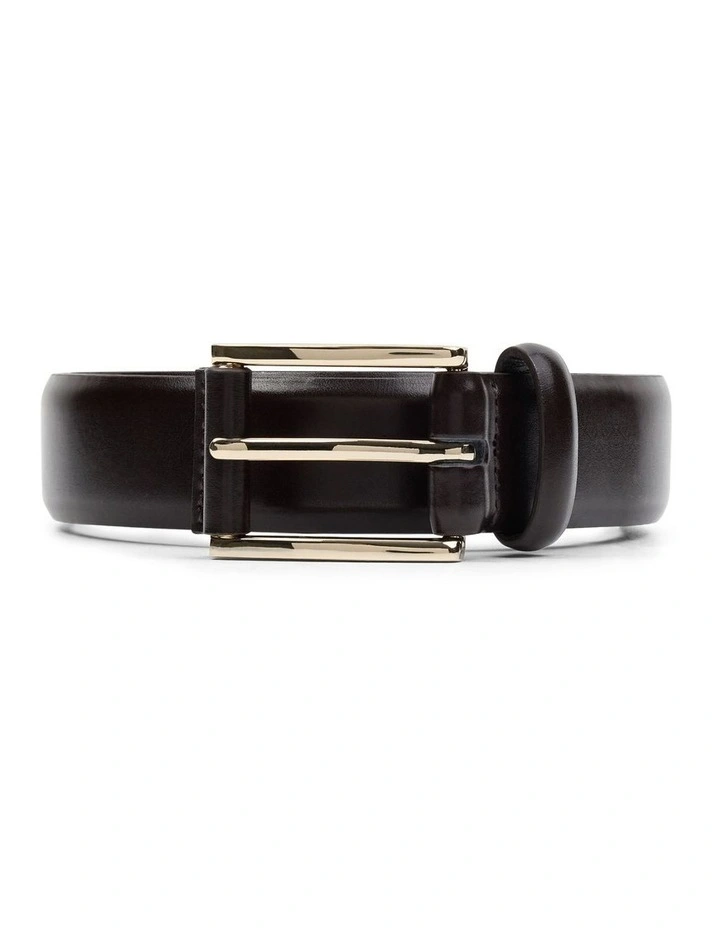 Jordan Leather Belt in Chocolate image 1
