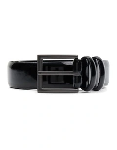 Patent Leather Belt in Black