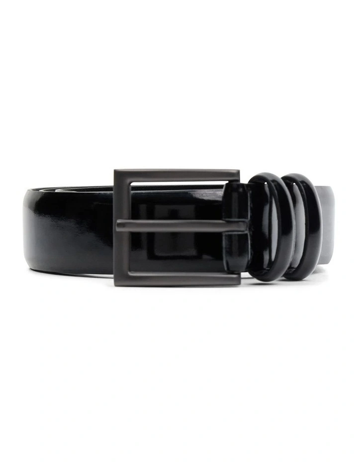 Patent Leather Belt in Black image 1