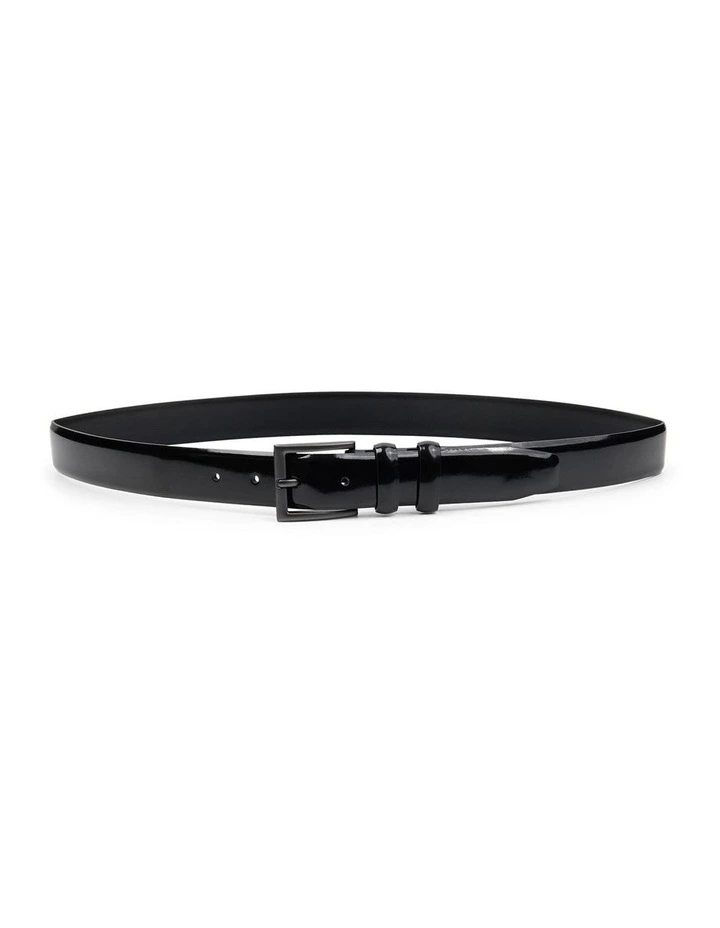 Patent Leather Belt in Black image 2