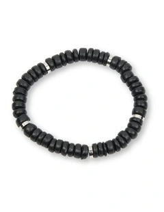 Beaded Stretch Bracelet in Black