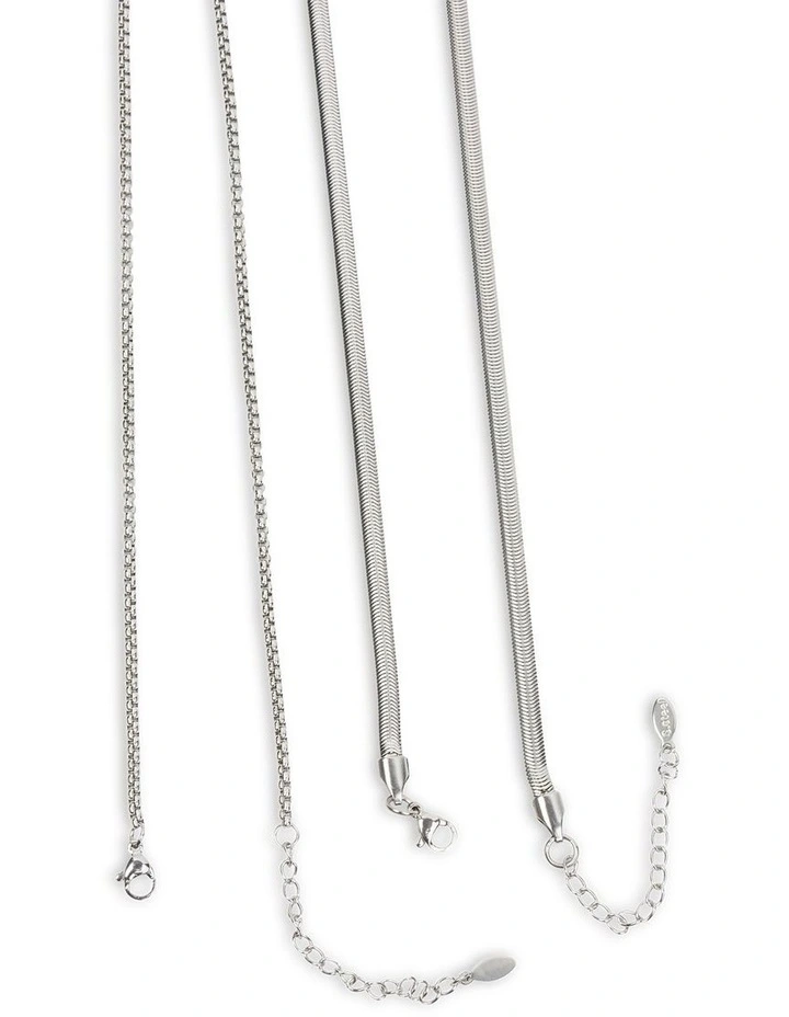 Pendant Ring & Necklace Set in Silver image 4