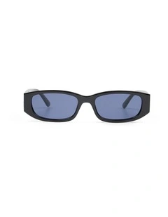 Pimlico Rectangle Sunglasses in Black