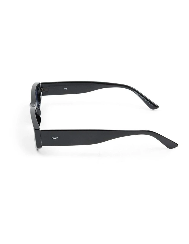 Pimlico Rectangle Sunglasses in Black image 3