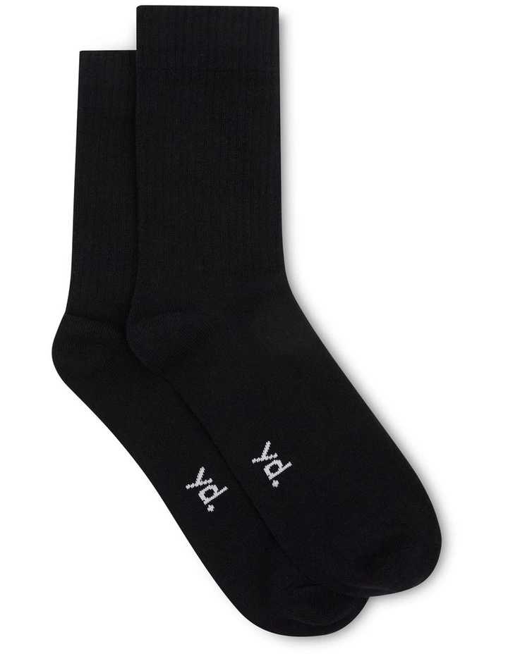 Classic Ribbed 2 Pack Socks in Assorted image 3