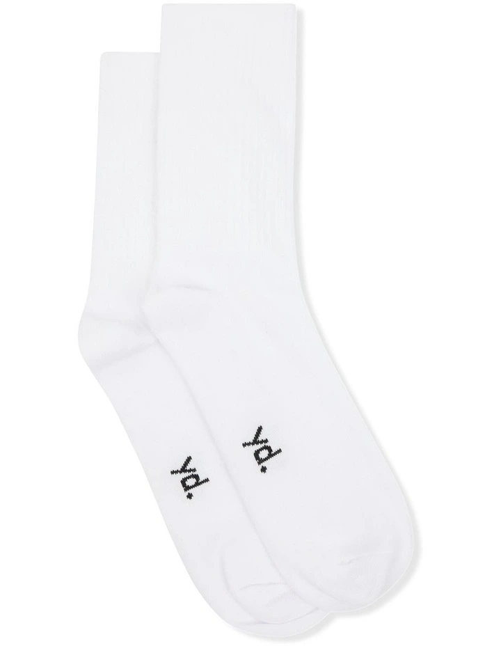 Classic Ribbed 2 Pack Socks in Assorted image 4