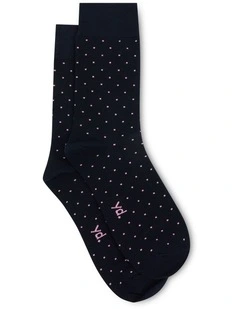 Spot Sock in Navy