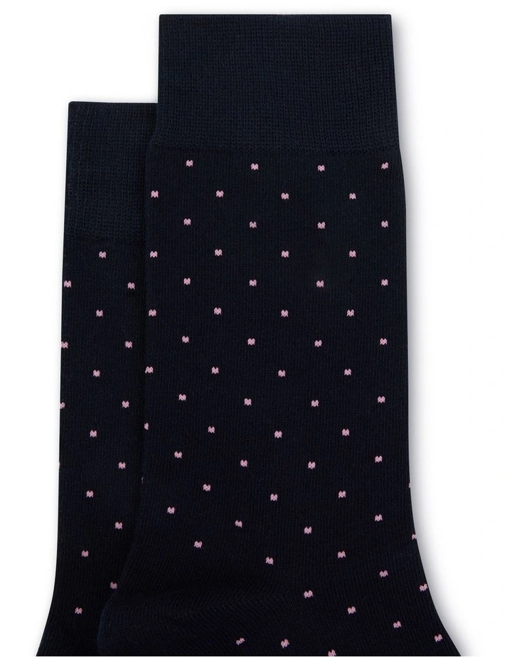 Spot Sock in Navy image 2