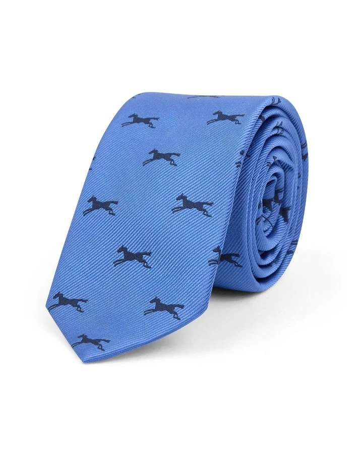Oaks 6.5 Cm Tie in Bright Blue image 1