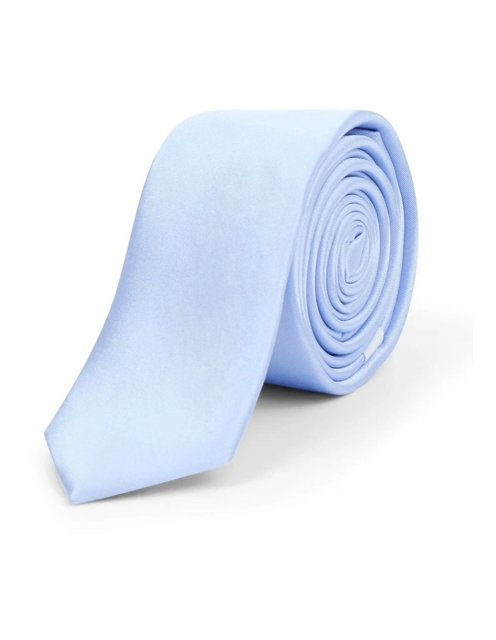 Thera Plain 5 Cm Tie in Light Blue image 1