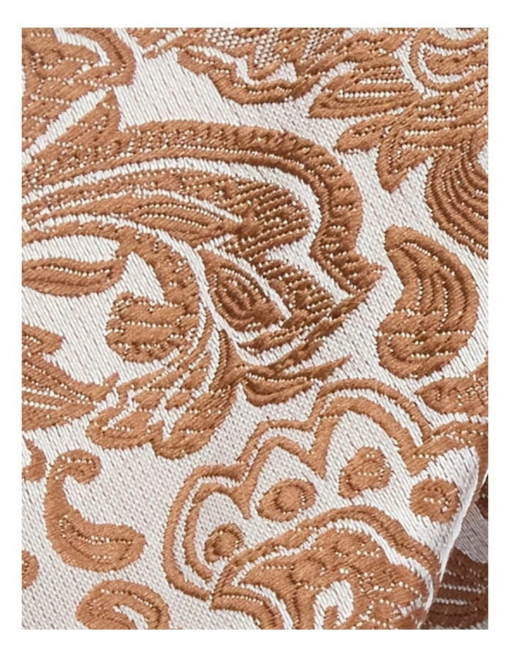 Kaly Floral 5 Cm Tie in Caramel image 2