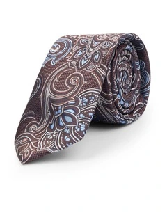 Kea Paisley 6.5 Cm Tie in Rust