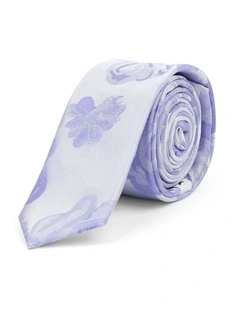 Apolo Floral 5 Cm Tie in Purple
