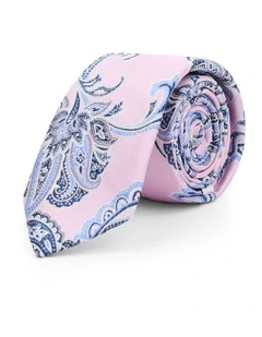 Delfi Paisley 6.5 Cm Tie in Pink