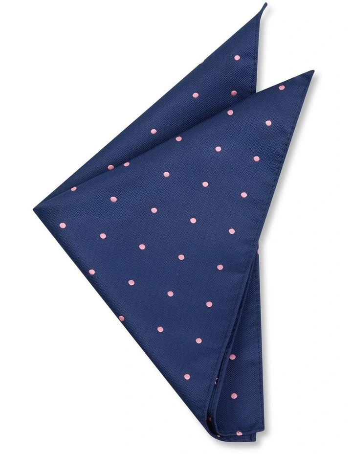 Dion Spot Pocket Square in Navy image 1
