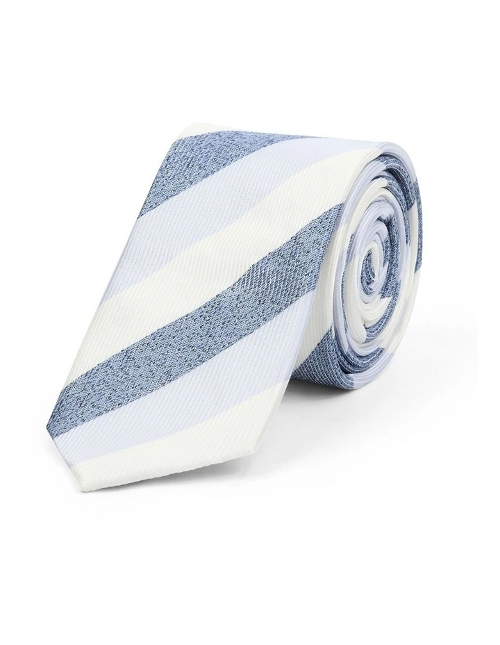 Lato Stripe 6.5 Cm Tie in Blue image 1