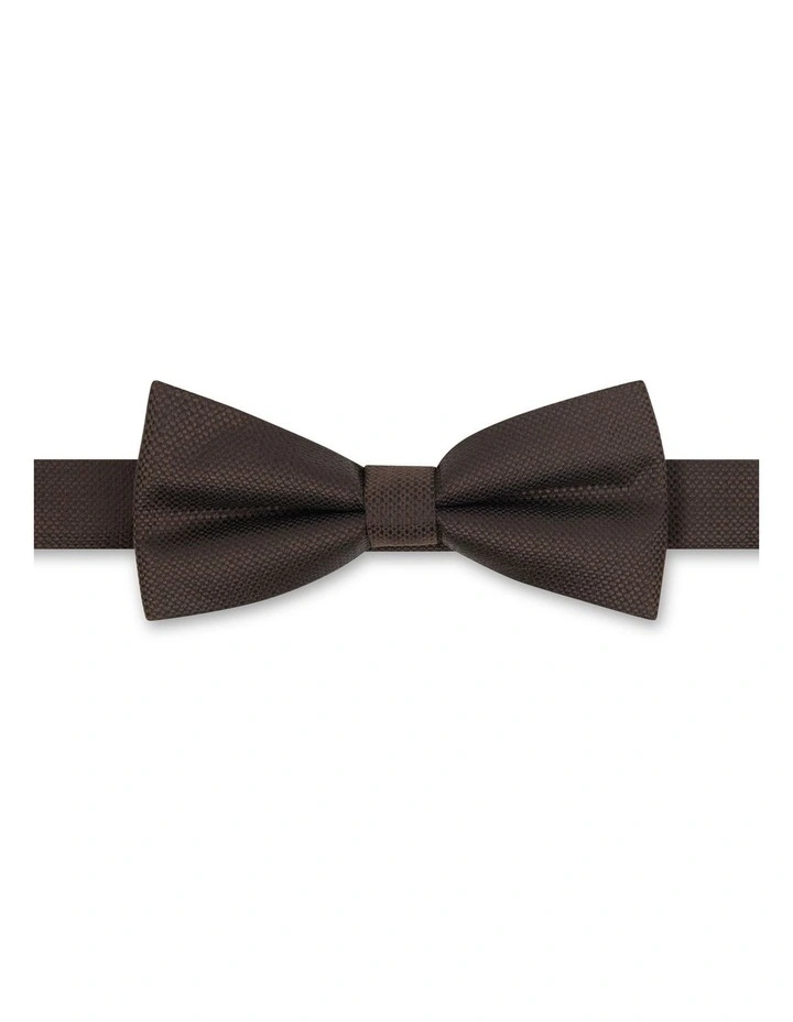 Dakota Textured Bow Tie in Chocolate image 1