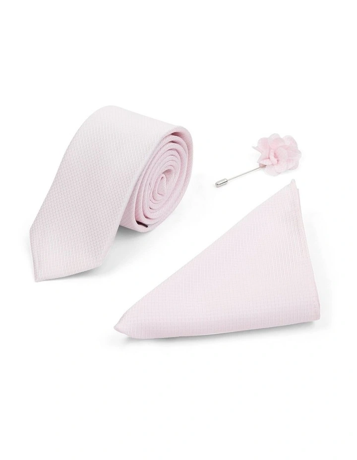 3 Piece Partras Floral Tie Set in Pink image 1