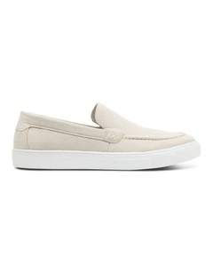 Belford Suede Slip On Shoe in Natural