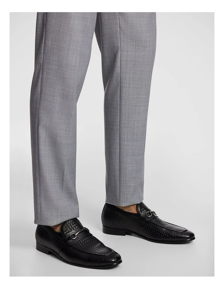 Harrison Textured Leather Loafer in Black image 1