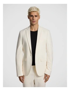 Kent Stretch Blazer in Off White